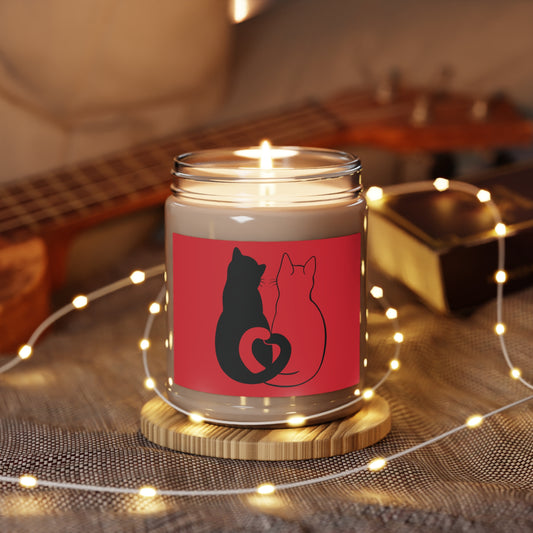 Scented Valentine's Cat Candle